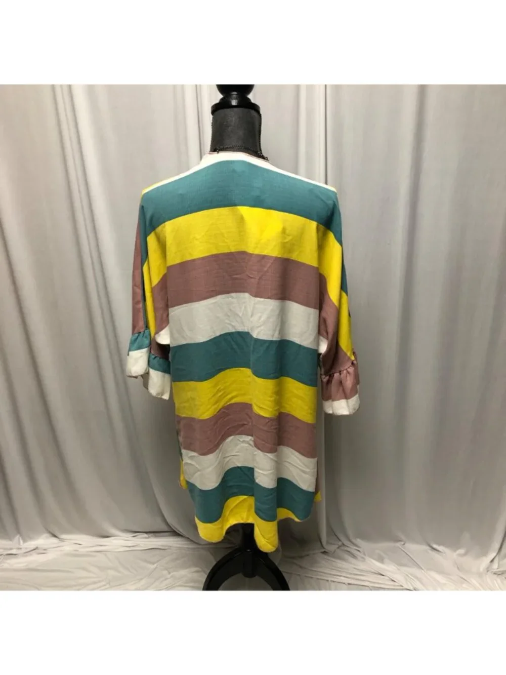 Now N Forever Cardigan Womens Size Small Multicolor Striped Open Front NEW